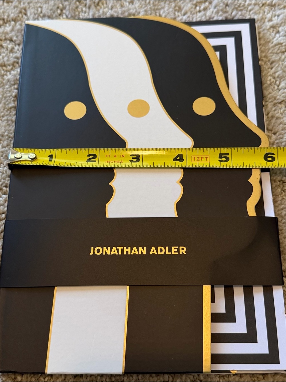 Jonathan Adler Atlas A5 Notebook Modern Glamour Black White Faces Gold STICKERS - Picture 6 of 7